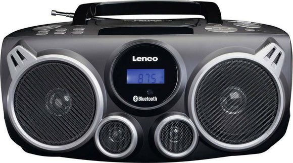 Lenco SCD-100 CD radio FM AUX, Bluetooth®, CD, SD, USB Black